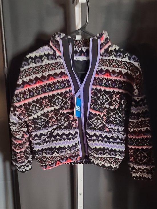 DSG Other - DSG Kids Patterned Puff Jacket - Black & Purple